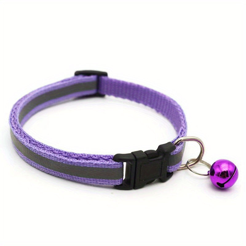 Reflective Pet Collar with Bell for Dogs and Cats