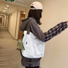 Canvas Tote Bag Women's Handbag Large Capacity Crossbody Purse