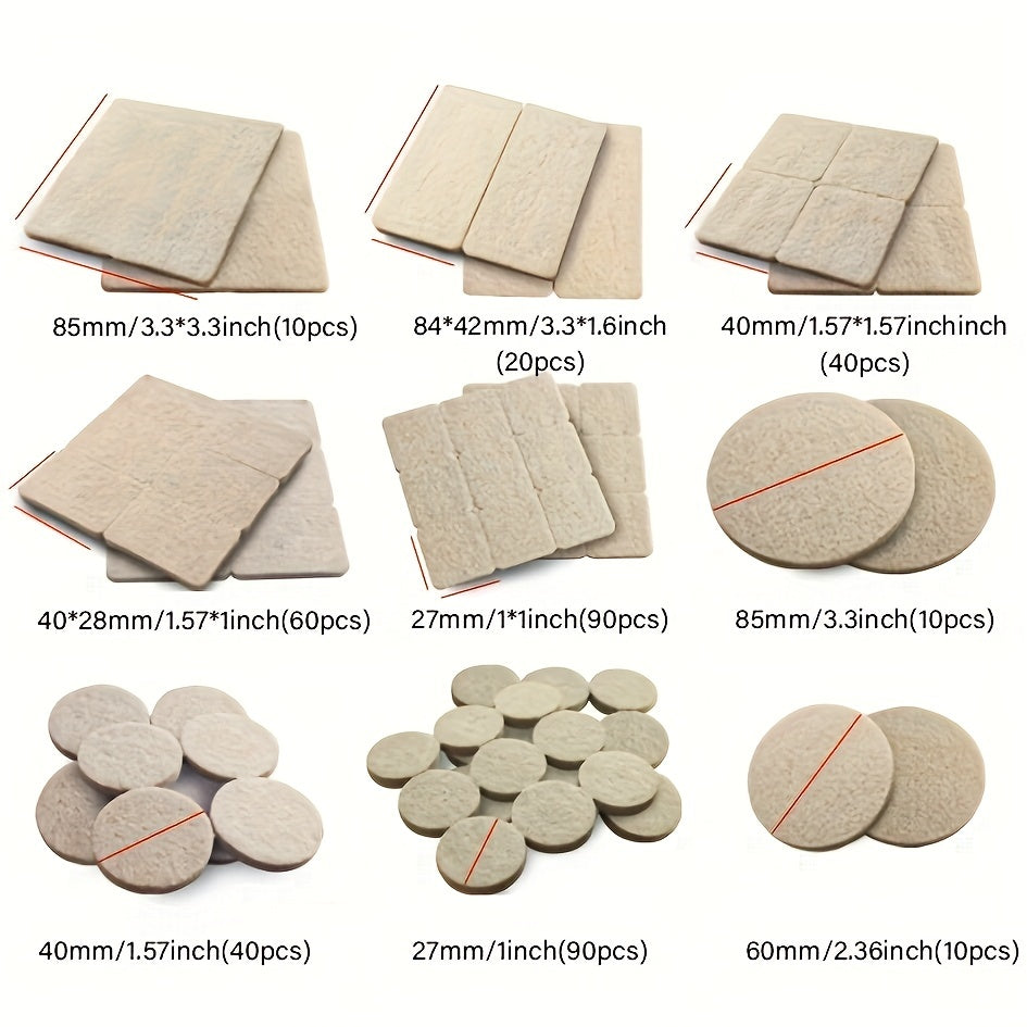 90pcs Furniture Mats Felt Mat Wood Floor Protector