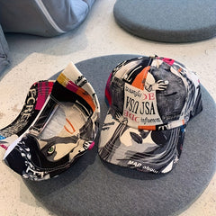 Graffiti Anime Baseball Cap Sunshade Adjustable Duck Tongue Cap
