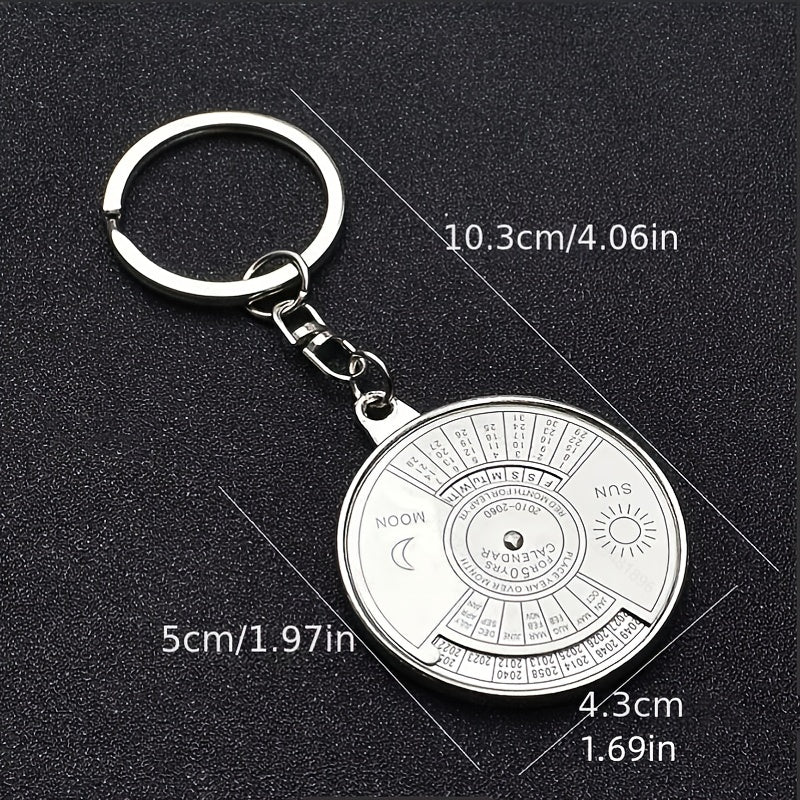 Mini Unique 50 Years Perpetual Calendar Key Chain