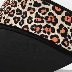 Leopard Print Women Sun Hat UV Protection Travel Beach Cap