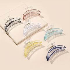 6pcs Transparent Shark Claw Style Hair Claw Ponytail Holder Hair Accessories
