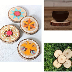 2pcs Unfinished Natural Wood Slices 8 89 10 16 Cm Craft Wood Kit