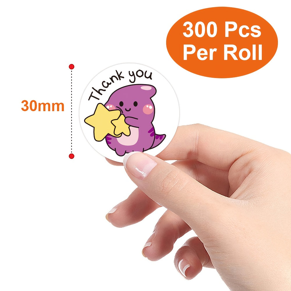 Cartoon Cat Thank You Stickers for Teachers, Sealing Stickers Pack