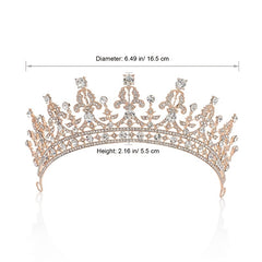 Crystal Tiara Crown With Comb for Women Girls - Bridal Wedding Prom Party