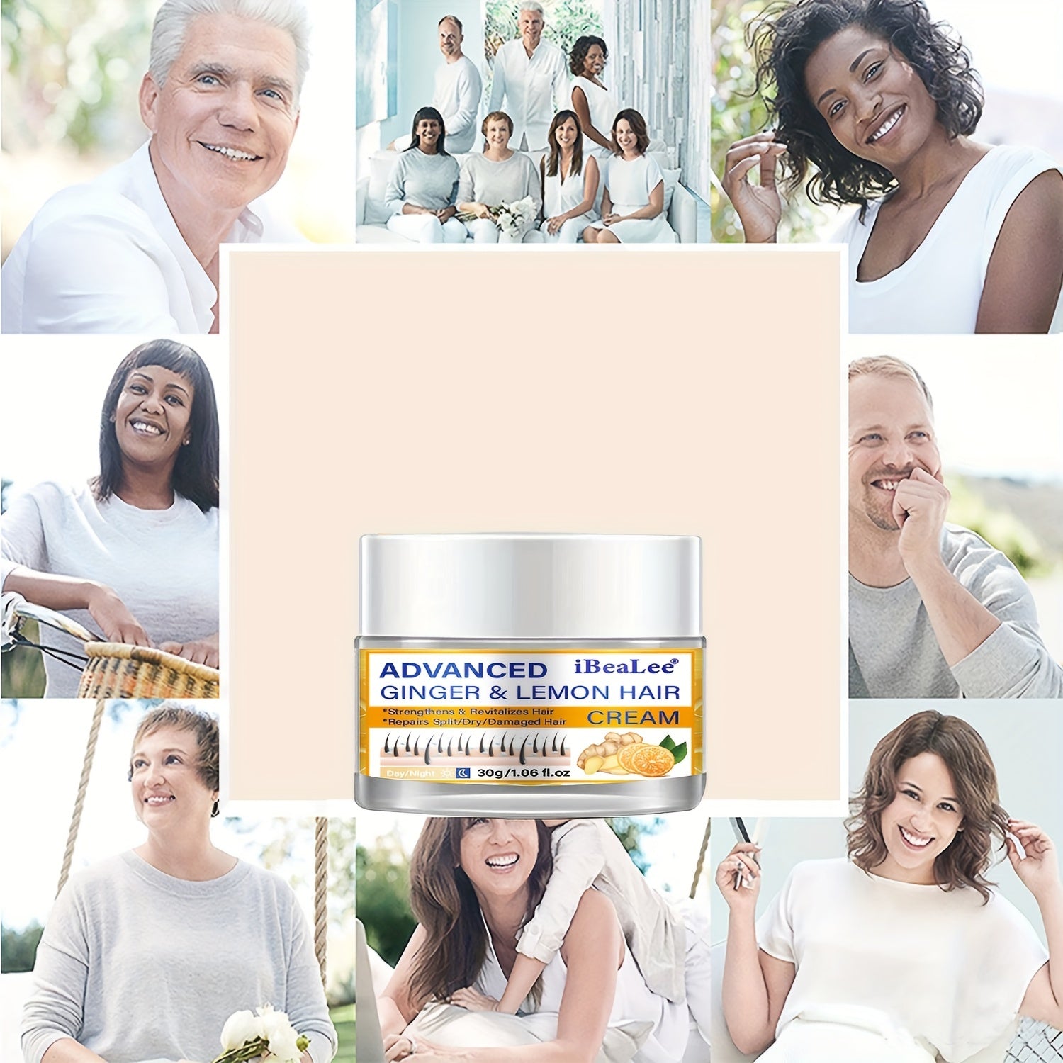 30ml Ginger Lemon Hair Care Cream Men Women