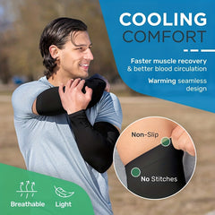 Breathable Moisture Absorbing UV Protection Sleeves Sports Protection Large Size