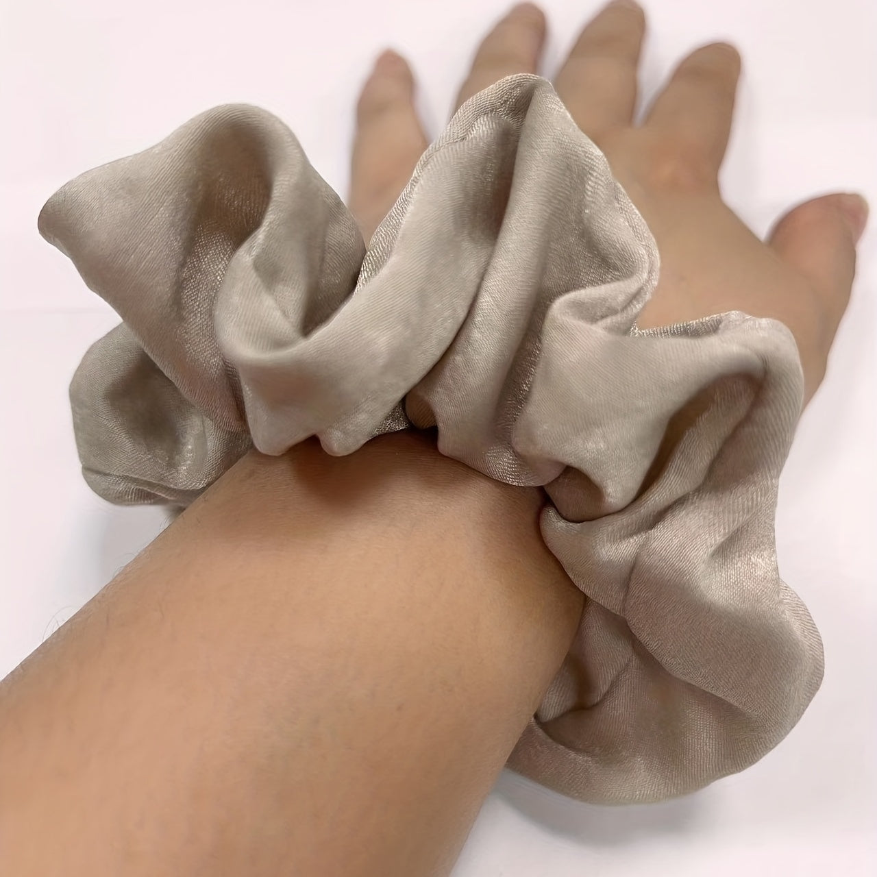 Large Scrunchies Hair Tie Silk Elastic Ponytail Holder