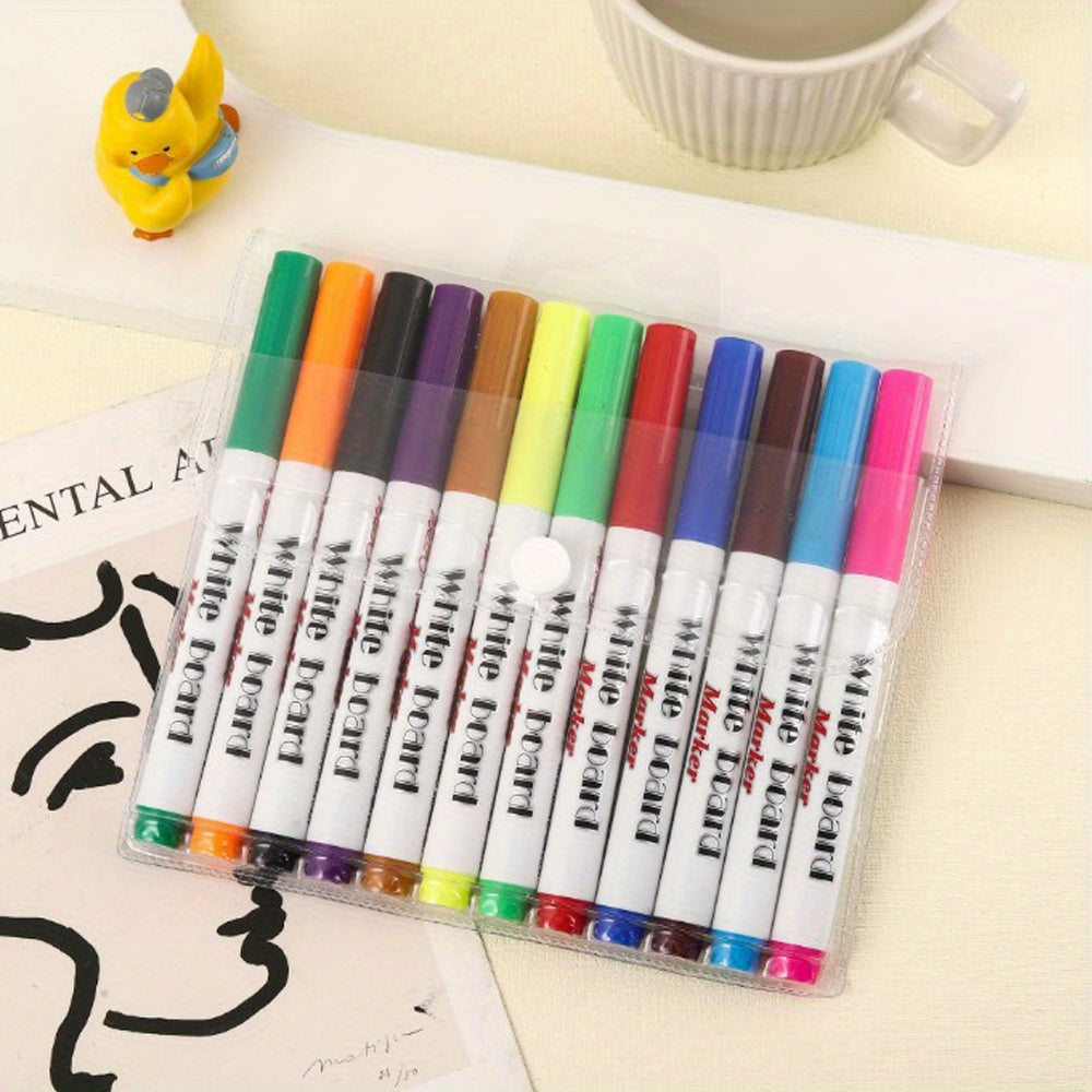12pcs Water Painting Pen Whiteboard Markers Floating Ink Doodle Water Pens