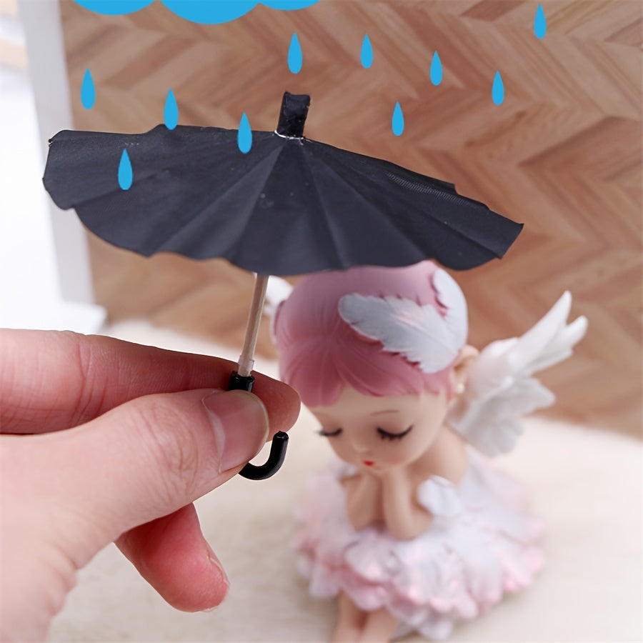 Dollhouse Miniatures Umbrella Model Openable Polyester Material