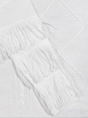  Fringe Trim V Neck Jumper