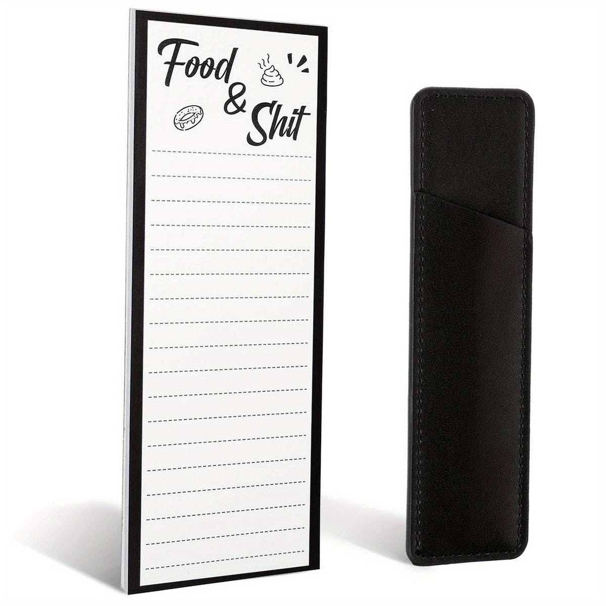 2pcs Magnetic Grocery List Pad with Pen Holder - Funny Notepad for Fridge