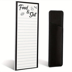 2pcs Magnetic Grocery List Pad with Pen Holder - Funny Notepad for Fridge