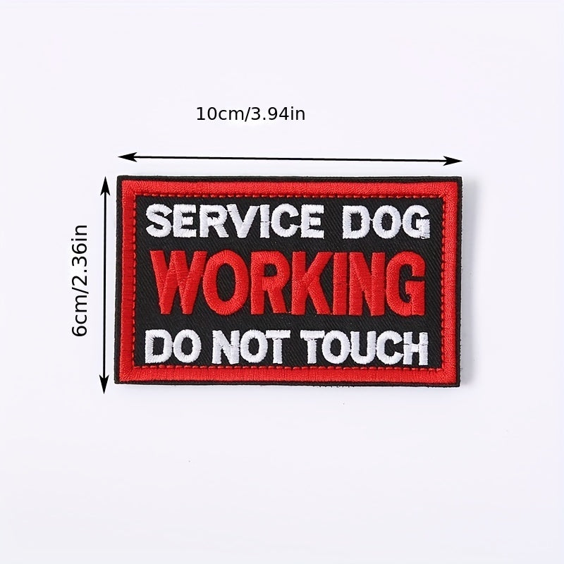 Stylish Service Dog Vest with 'Do Not Touch' Patch, Fasteners Included