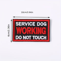 Stylish Service Dog Vest with 'Do Not Touch' Patch, Fasteners Included
