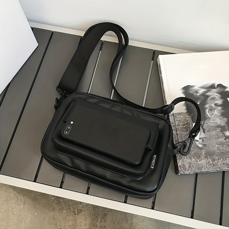 Men's Messenger Bag Solid Versatile Men's Bag Sports Diagonal Crossbody Bag
