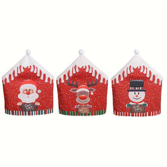 Santa Claus Chair Cover Non Woven Christmas Decoration