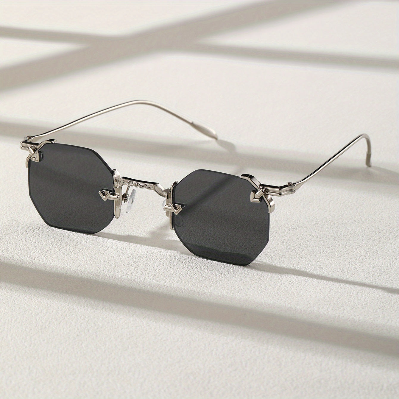 Men's Metal Rimless Sunglasses UV Protection