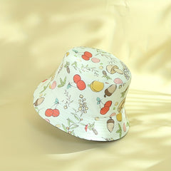Cherry Print Reversible Bucket Hat for Women