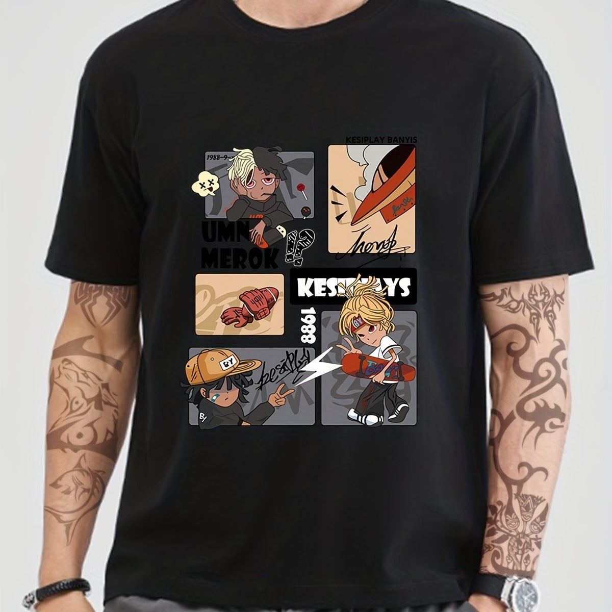 Skater Boy Print Men's Graphic T-shirt