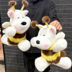 JIAJCHUF Plush Bee Puppy & West Highland Terrier Soft Hug