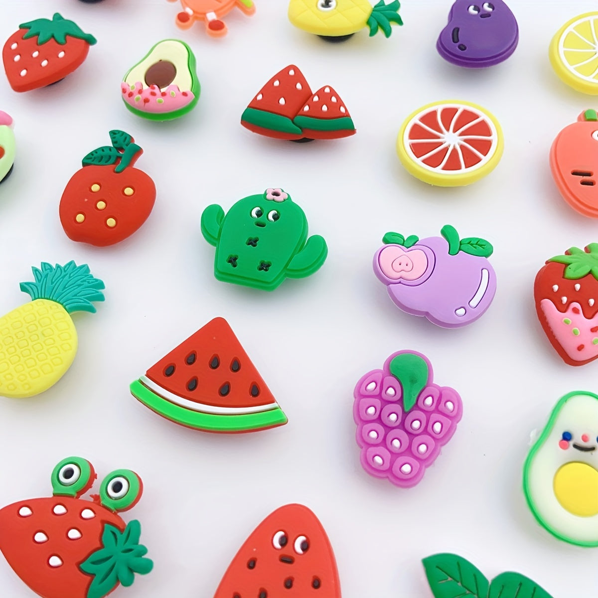 24pcs Strawberry Watermelon Shoe Charm Set Resin Shoe Buckle DIY Accessories