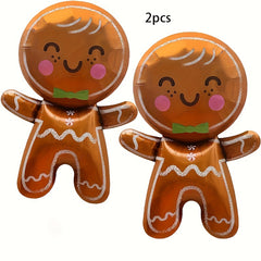 Christmas Gingerbread Man Balloon Winter Theme Party Decoration