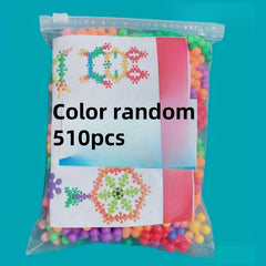 3D Snowflake Building Blocks Set Mixed Plastic Puzzle DIY Educational Toy