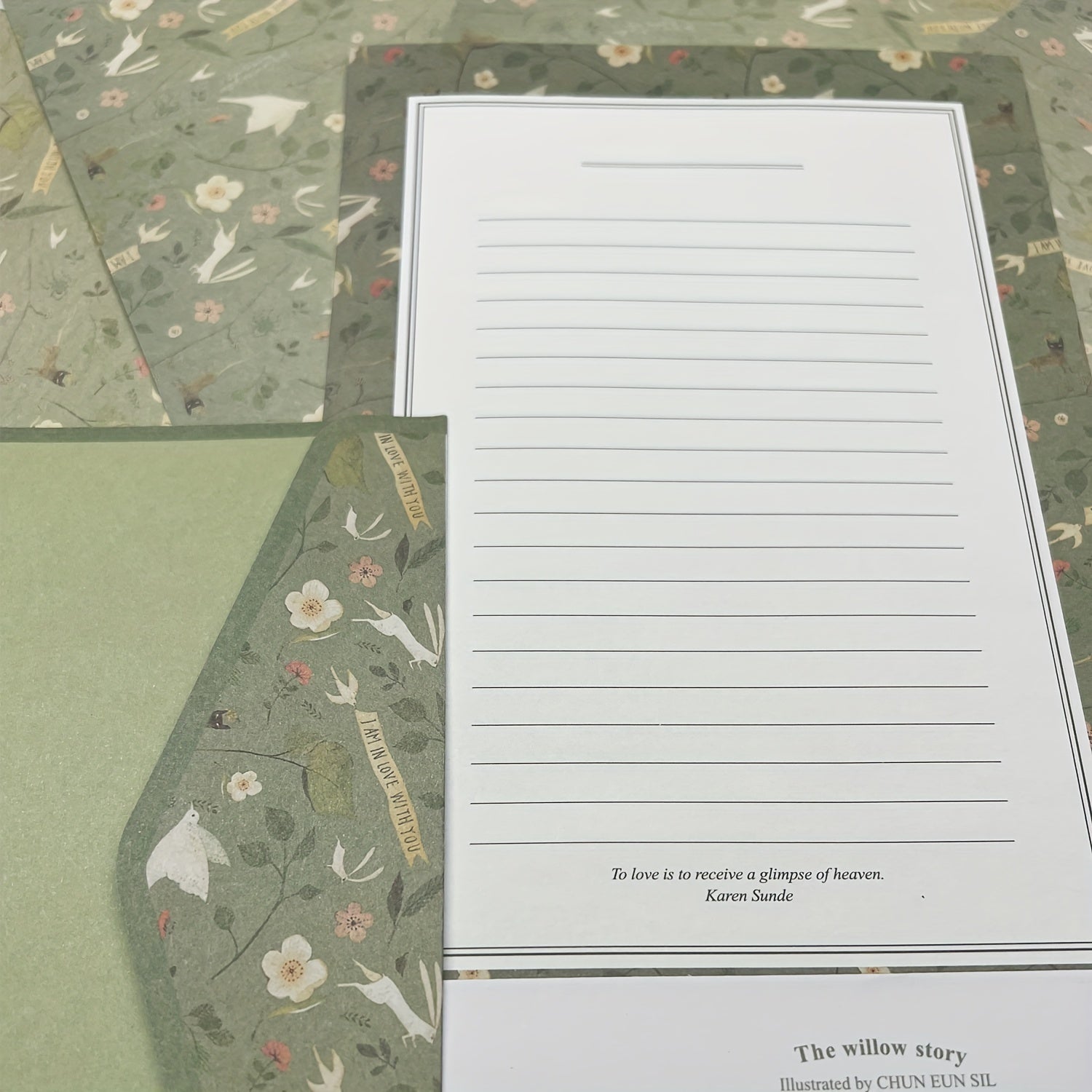9pcs Stationery Writing Paper Set with Envelopes