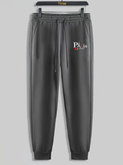Paris Tower Print Men's Drawstring Sweatpants for Running Jogging