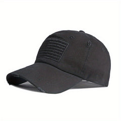 Ripped Sunshade National Flag Embroidery Baseball Cap