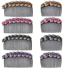 Rhinestone Hair Side Comb French Hair Insert Comb Hairpins Barrettes