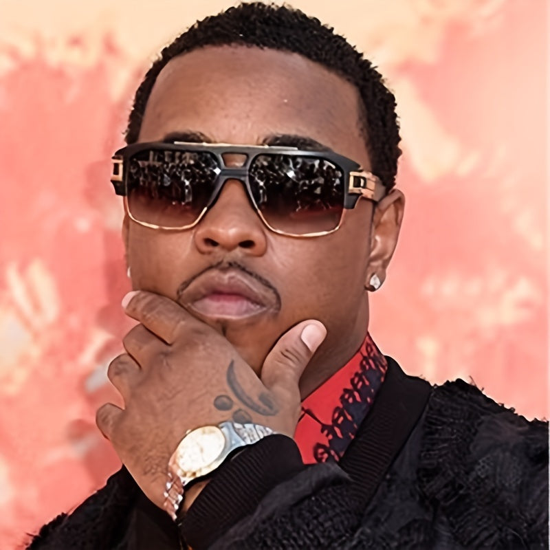 Vintage Square Frame Sunglasses for Men