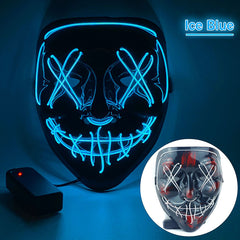 Ghost Luminous Face Mask for Halloween Party