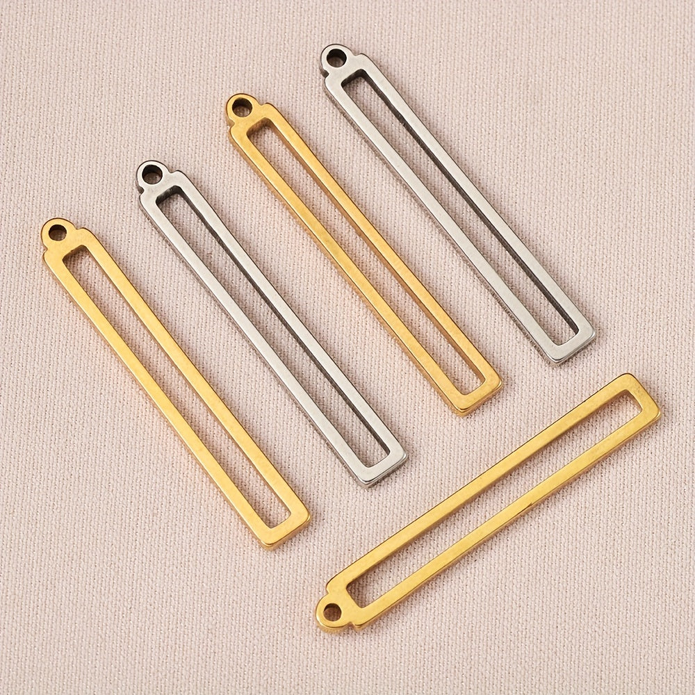 10pcs Stainless Steel Gold/Silver Rectangular Frame Pen
