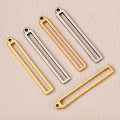 10pcs Stainless Steel Gold/Silver Rectangular Frame Pen