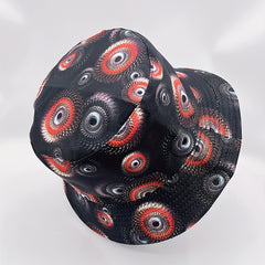 Geometric Swirl Print Bucket Hat Reversible Cotton Sunscreen Cap