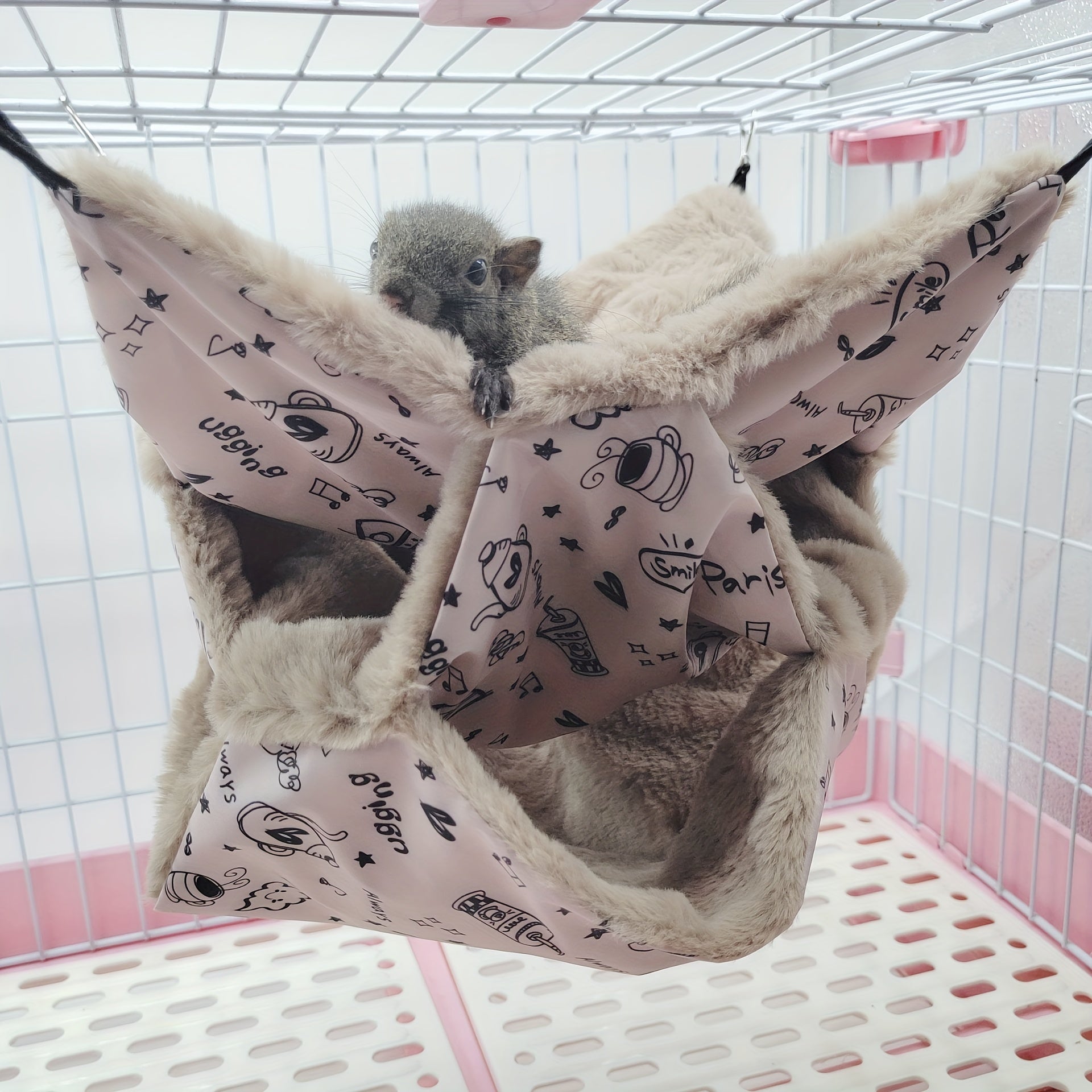 Sugar Glider Perch Warm Three-layer Hammock Small Pet Hanging Squirrel Sleeping