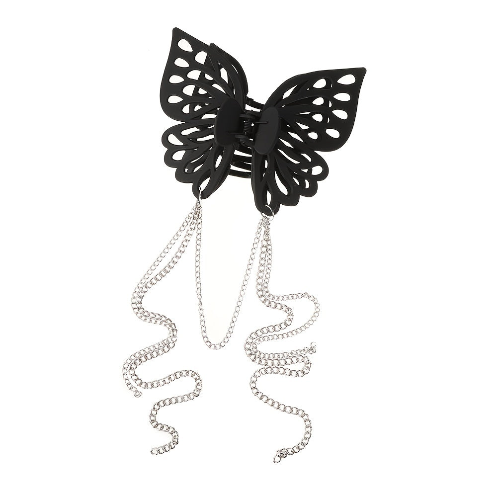 Butterfly Tassel Hair Claw Clip Strong Hold Grip Thick Hair Accessories