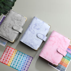 Marble Pattern Corner Protector Magnetic Buckle Notebook