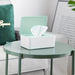 Desktop Wet Tissue Box Household Plastic Dust proof With Lid, Home Office Decor