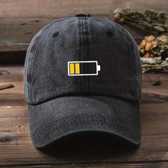 Charging Print Baseball Cap Cotton Washed Distressed Unisex Dad Hats