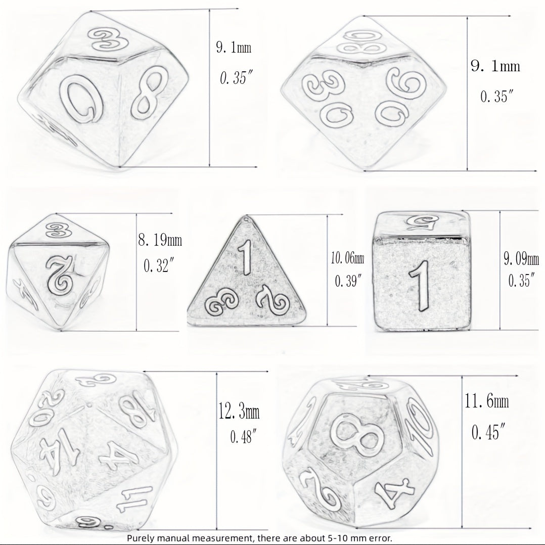 Mini 2 Dice Set Green and Yellow Polyhedral Dice for Board Game