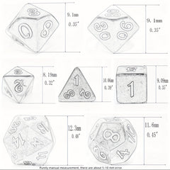 Mini 2 Dice Set Green and Yellow Polyhedral Dice for Board Game