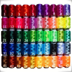 50pcs Luminous Viscose Embroidery Silk Thread 3 Strands For Cross Stitch Tassels