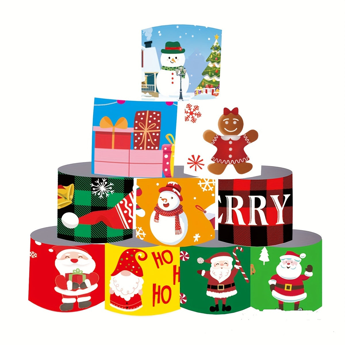 12pcs Christmas Dress Up Gift Clap Ring Bracelet Set