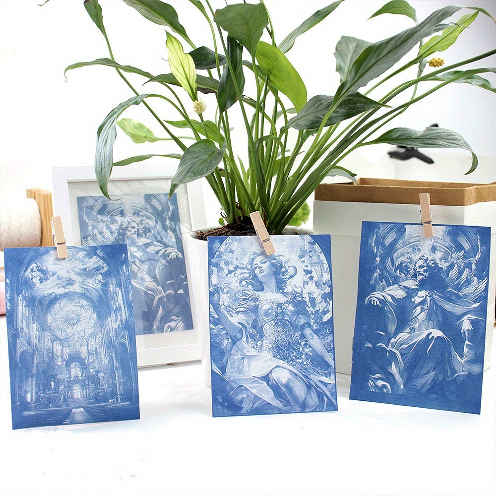 Sun Print Paper Kit 25 Sheets DIY Sun Art Cyanotype Art Paper for Crafts