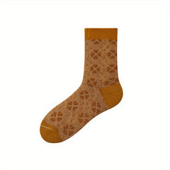 Flower Pattern Socks College Style All match Comfy Socks Women's
