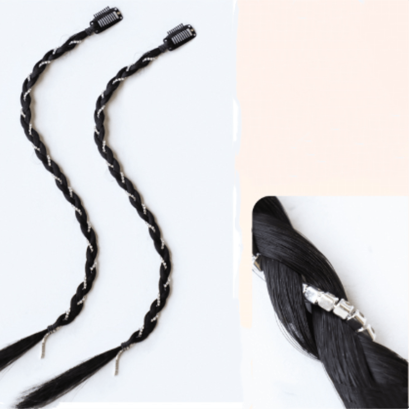 Y2K Hair Clip Braided Ponytail Wig Boxing Dreadlock Wigs Accessories